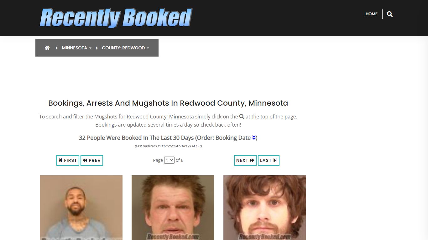 Bookings, Arrests and Mugshots in Redwood County, Minnesota