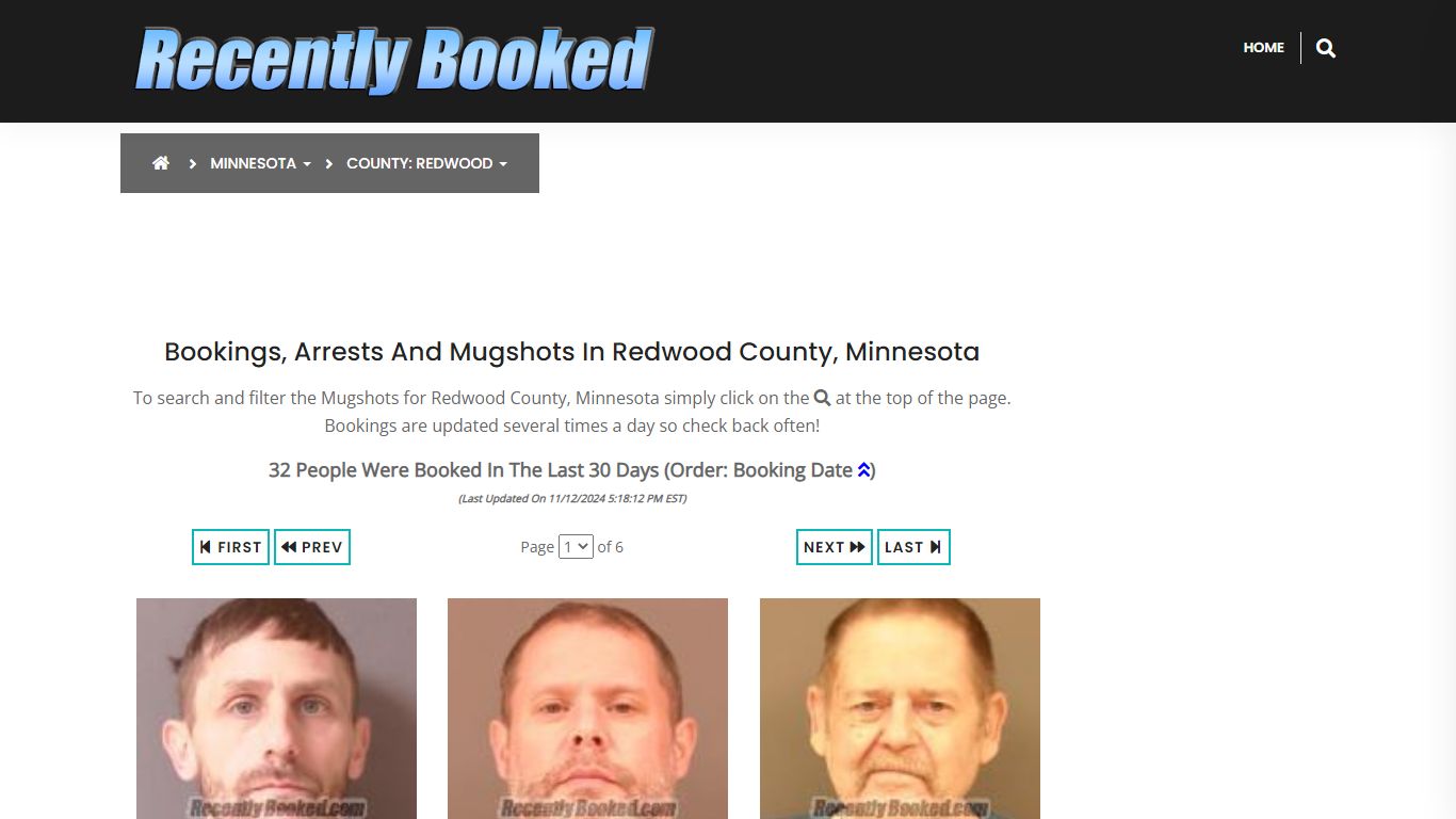 Bookings, Arrests and Mugshots in Redwood County, Minnesota